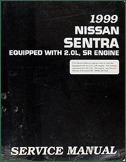 1999 Nissan 2.0L Sentra Repair Manual Original 
