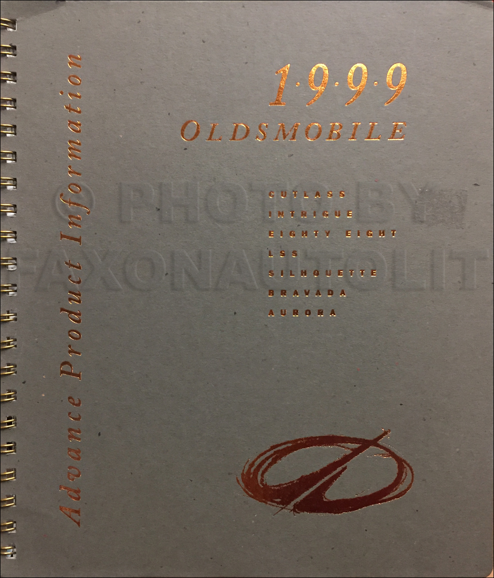 1999 Oldsmobile Advance Dealer Album Original Data/Color & Upholstery