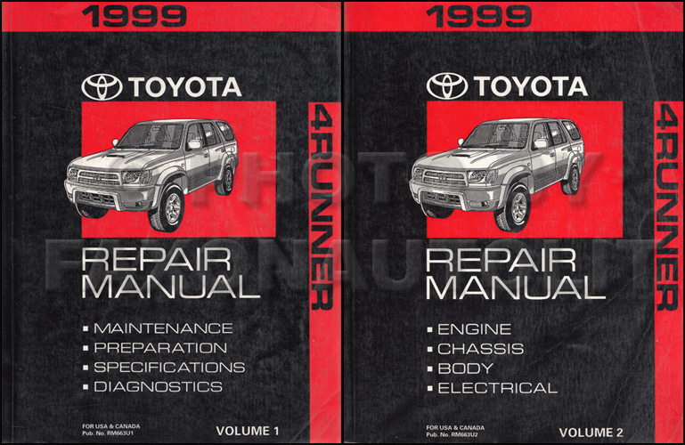 1999 Toyota 4Runner Repair Manual Volume 2 Set Original