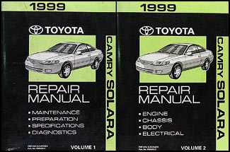 1999 Toyota Camry Solara Repair Manual Original Set 