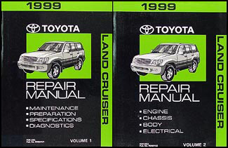 1999 Toyota Land Cruiser Repair Manual Original Set