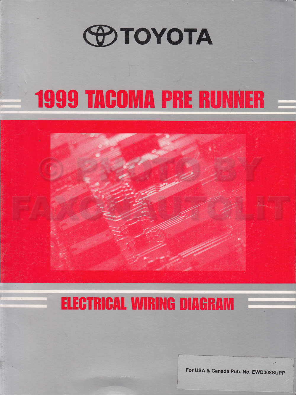 1999 Toyota Tacoma Pre Runner Wiring Diagram Manual Original