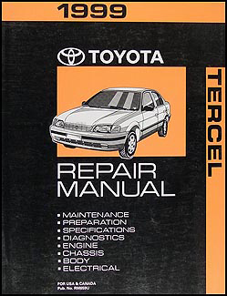 1999 Toyota Tercel Repair Manual Original 2 Vol. Set