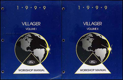 1999 Mercury Villager Repair Manual Original 2 Volume Set