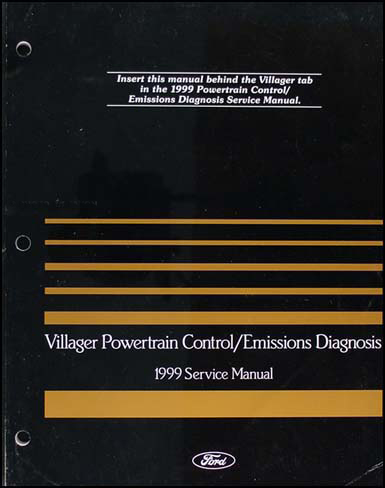 1999 Mercury Villager Engine & Emissions Diagnosis Manual 