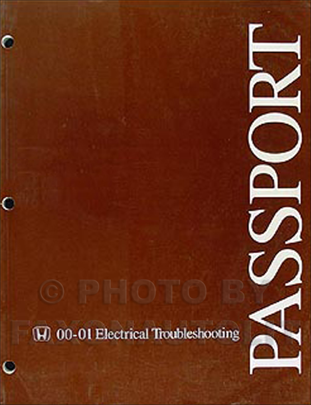 2000-2001 Honda Passport Electrical Troubleshooting Manual Original