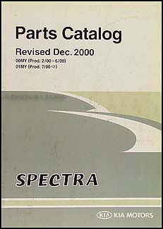 2000-2001 Kia Spectra Parts Book Original 
