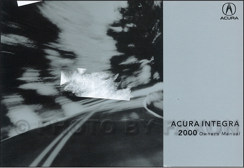2000 Acura Integra Owners Manual Original