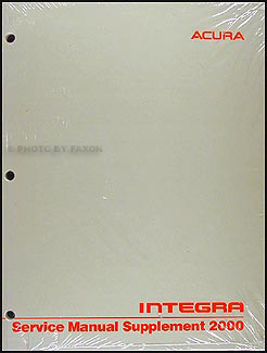 2000 Acura Integra Shop Manual Original Supplement 
