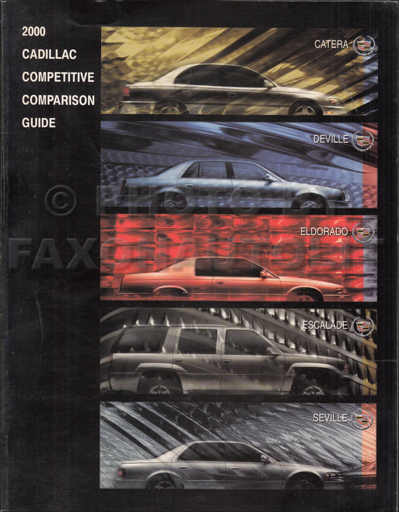 2000 Cadillac Competitive Comparison Guide Original Dealer Album