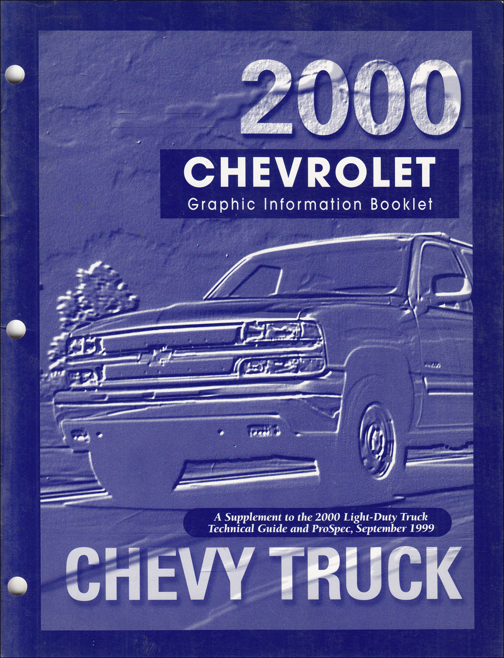 2000 Chevrolet Truck Graphic Booklet Original Dealer Album Supplement