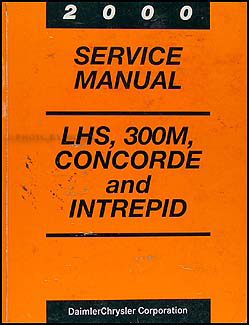 2000 Concorde, Intrepid, LHS, & 300M Shop Manual Original 