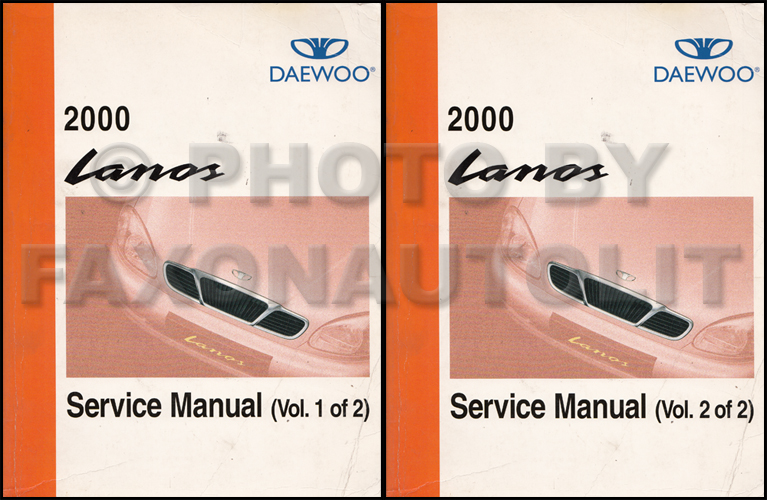 2000 Daewoo Lanos Repair Shop Manual Original 2 Volume Set