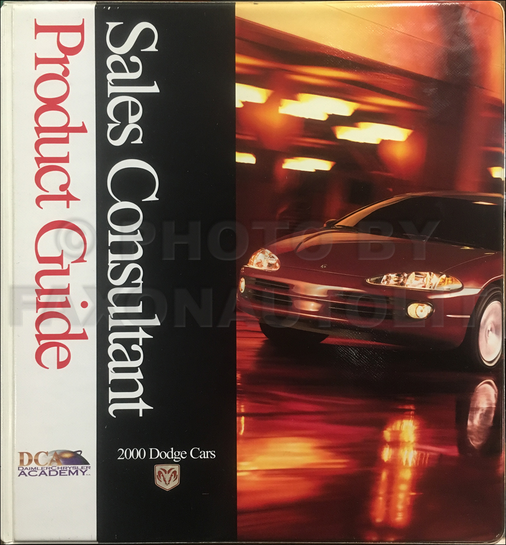 2000 Dodge Car Sales Consultant Product Guide Original