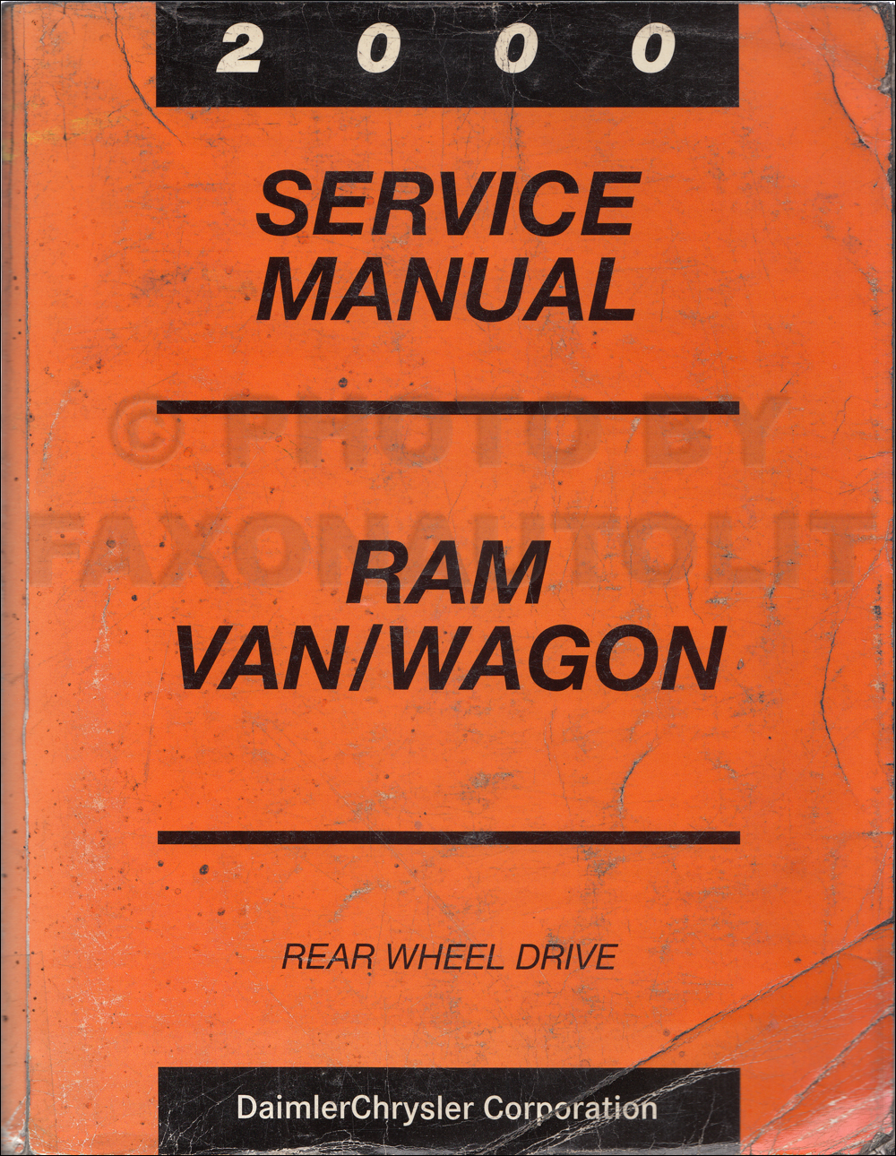 2000 Dodge Ram Van & Wagon Shop Manual Original B1500-B3500