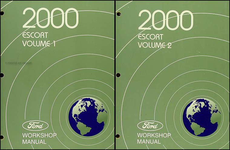 2000 Ford Escort & ZX-2 Repair Manual 2 Volume Set Original