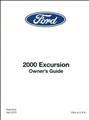 2000 Ford Excursion Owner's Manual Reprint