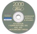 2000 Ford Truck CD-ROM Repair Shop Manual F250-550 Pickup Super Duty Excursion