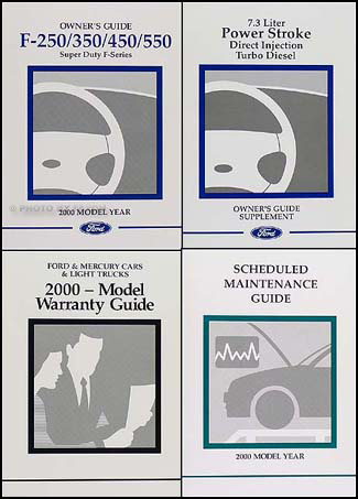 2000 Ford F-250 thru F-550 Owner's Manual Original