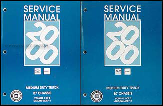 2000 Chevy GMC B7 Bus Chassis Repair Manual Original 2 Volume Set