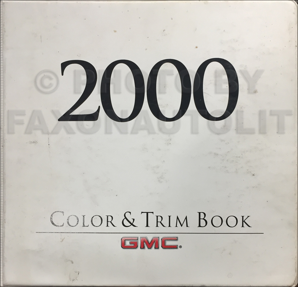 2000 GMC Light Duty Color & Upholstery Dealer Album Original