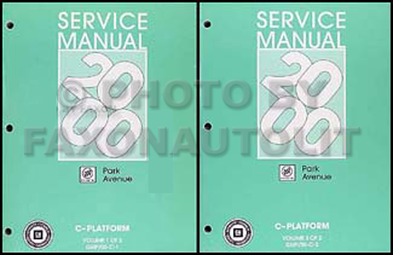 2000 Buick Park Avenue Repair Manual Original 2 Volume Set 