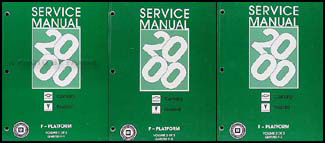 2000 Camaro, Firebird, & Trans Am Repair Manual Original 3 Volume Set