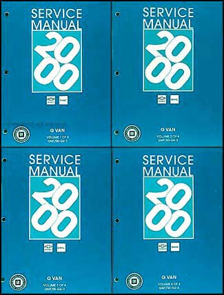 2000 Express and Savana Repair Manual 4 Volume Set Original 