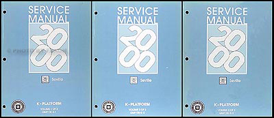 2000 Cadillac Seville Repair Manual Original 3 Volume Set 