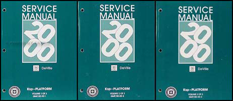 2000 Cadillac Deville Repair Manual Original 3 Volume Set