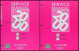2000 Malibu Repair Manual Original 2 Volume Set 