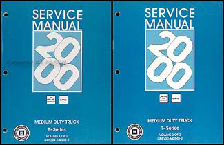 2000 T Series Tilt Cab Medium Duty Truck Repair Shop Manual Original Set