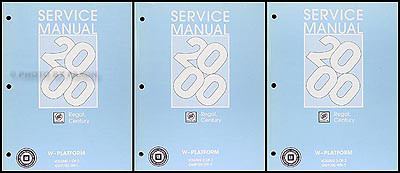 2000 Buick Regal & Century Repair Manual Original 3 Volume Set 