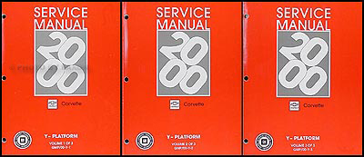 2000 Chevrolet Corvette Repair Manual Original 3 Volume Set 