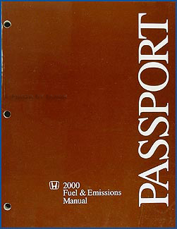 2000 Honda Passport Fuel & Emissions Repair Manual Original