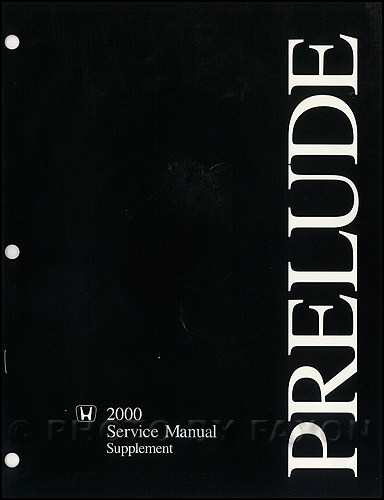2000 Honda Prelude Repair Manual Original Supplement 