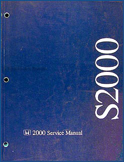 2000 Honda S2000 Repair Manual Original 