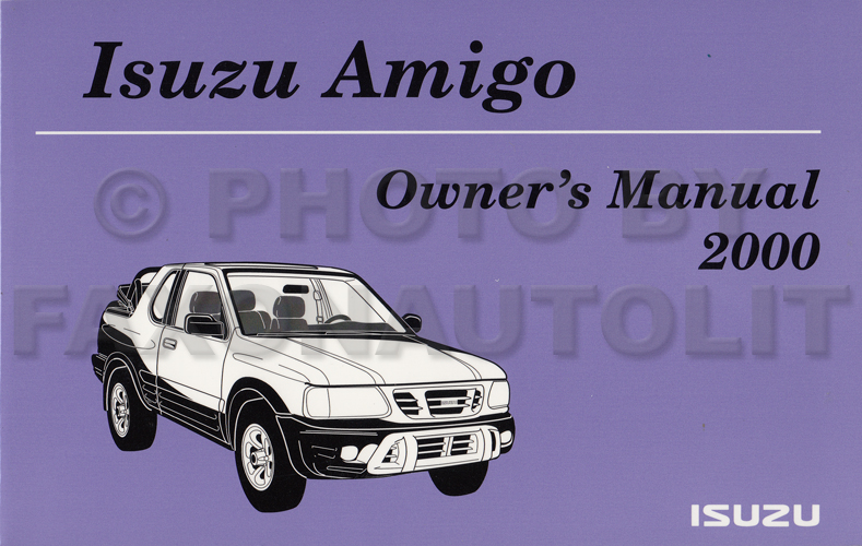 2000 Isuzu Amigo Owner's Manual Original