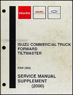 2000 FRR & W5 Tiltmaster Repair Manual Original Supplement 