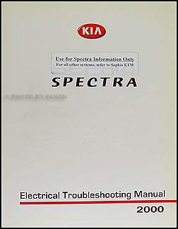 2000 Kia Spectra Electrical Troubleshooting Manual Original