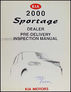 2000 Kia Sportage Inspection Manual Original