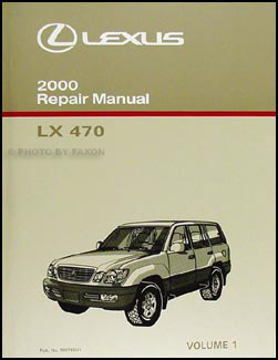 2000 Lexus LX 470 Repair Manual Volume 1 Original 