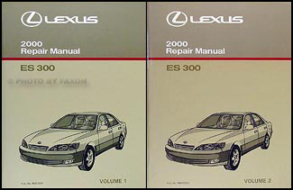 2000 Lexus ES 300 Repair Manual Original 2 Volume Set
