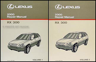 2000 Lexus RX 300 Repair Manual Original 2 Volume Set