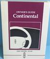 2000 Lincoln Continental Owner's Manual