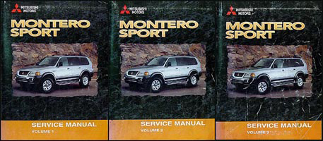 2000 Mitsubishi Montero Sport Repair Manual Set Original