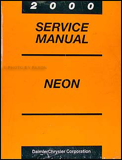 2000 Neon Shop Manual Original 