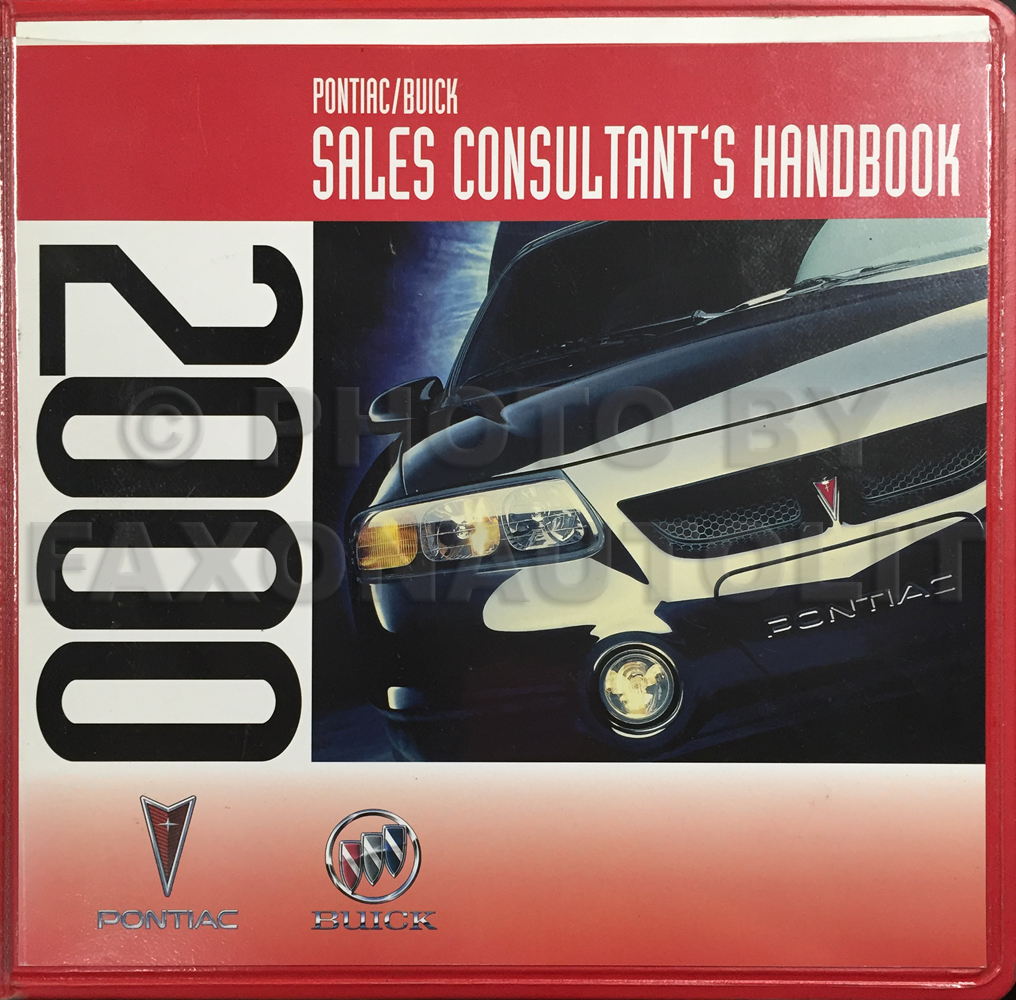 2000 Pontiac/Buick Color and Upholstery Dealer Album Facts Book Original Canadian