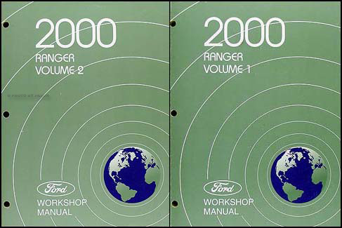 2000 Ford Ranger Repair Manual Original 2 Volume Set 