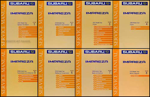 2000 Subaru Impreza Repair Manual 8 Volume Set Original 